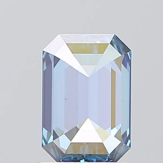 1.19ct EMERALD Fancy Vivid Blue VS1 Coloured Lab diamond