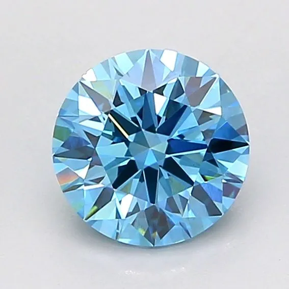 1.00ct ROUND Fancy Vivid Blue VS2 Coloured Lab diamond