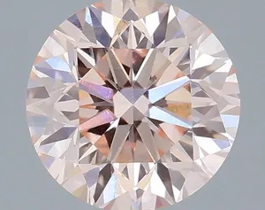 0.67ct ROUND Fancy Intense Pink VS1 Coloured Lab diamond