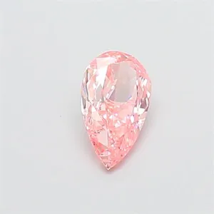 0.59ct PEAR Fancy Vivid Pink VVS2 Coloured Lab diamond