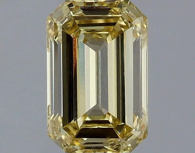 1.20ct EMERALD Fancy Yellow VVS2 Coloured Lab diamond