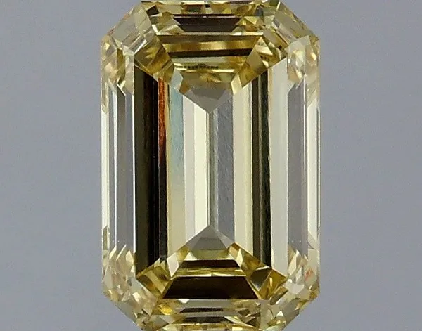1.2ct EMERALD Fancy Yellow VVS2 Coloured Lab diamond