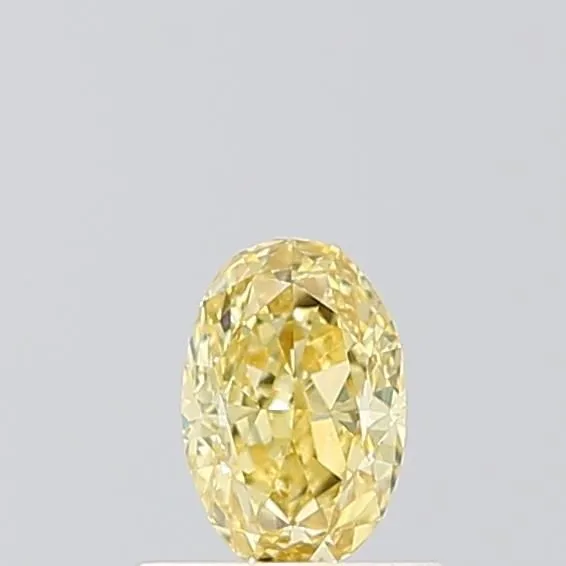0.52ct OVAL Fancy Intense Yellow VS1 Coloured Lab diamond