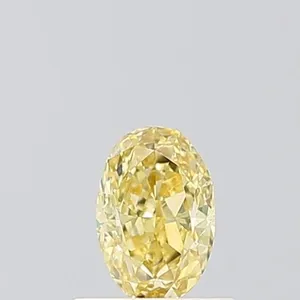 0.52ct OVAL Fancy Intense Yellow VS1 Coloured Lab diamond