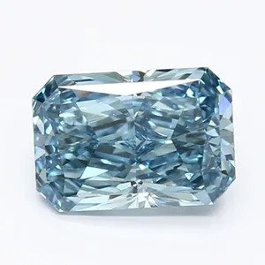 1.45ct RADIANT Fancy Vivid Blue VS1 Coloured Lab diamond