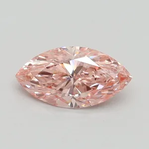 0.63ct MARQUISE Fancy Intense Pink VS1 Coloured Lab diamond