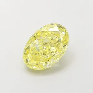 1.03ct OVAL Fancy Intense Yellow VS2 Coloured Lab diamond