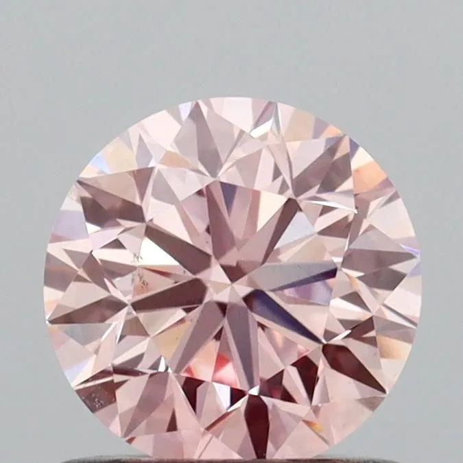 0.90ct ROUND Fancy Intense Pink VS1 Coloured Lab diamond