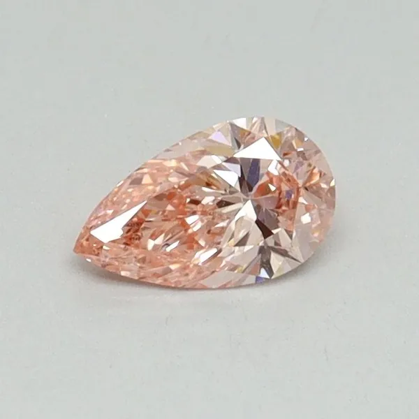 0.3ct PEAR Fancy Vivid Pink VS2 Coloured Lab diamond