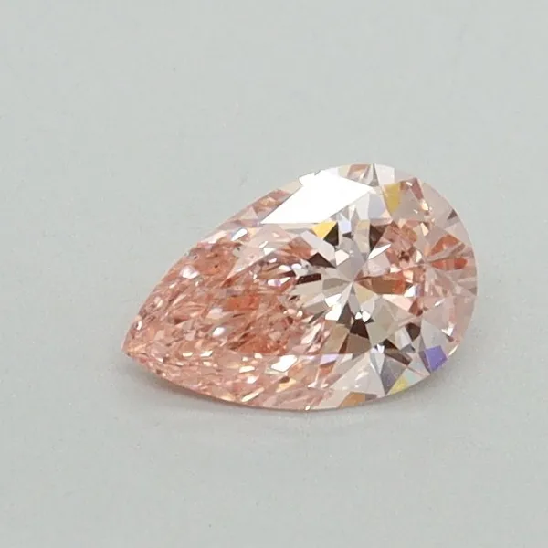 0.35ct PEAR Fancy Vivid Pink VS2 Coloured Lab diamond