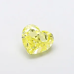 1.15ct HEART Fancy Intense Yellow VS1 Coloured Lab diamond