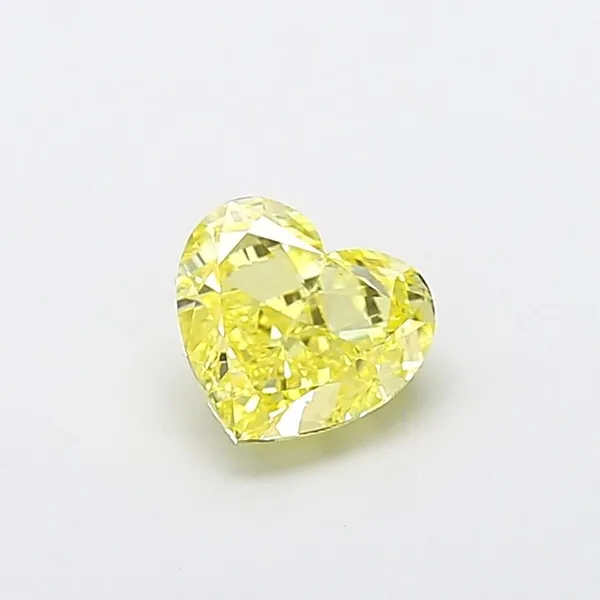 1.15ct HEART Fancy Intense Yellow VS1 Coloured Lab diamond