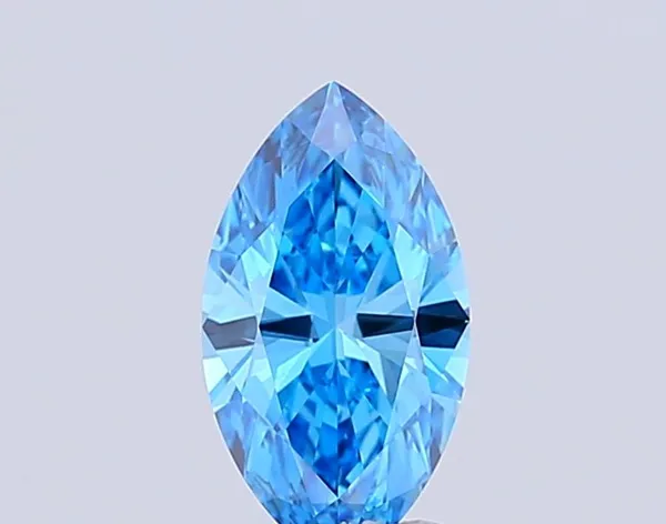 2.15ct MARQUISE Fancy Vivid Blue VVS2 Coloured Lab diamond