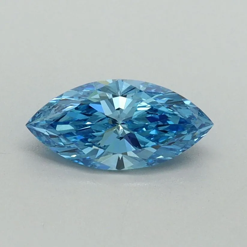 0.51ct MARQUISE Fancy Vivid Blue VS1 Coloured Lab diamond