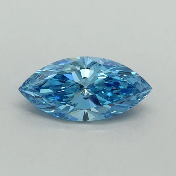 0.51ct MARQUISE Fancy Vivid Blue VS1 Coloured Lab diamond