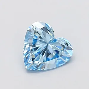 1.01ct HEART Fancy Vivid Blue VS2 Coloured Lab diamond