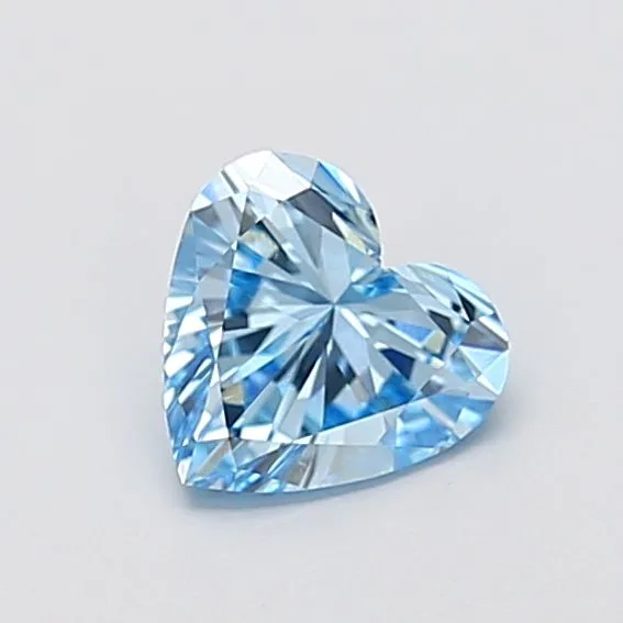 1.01ct HEART Fancy Vivid Blue VS2 Coloured Lab diamond
