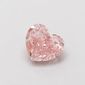 0.41ct HEART Fancy Light Brownish Pink VS1 Coloured Lab diamond