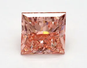 3.04ct PRINCESS Fancy Vivid Pink SI2 Coloured Lab diamond