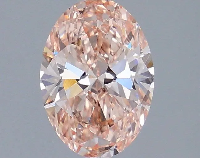 1.00ct OVAL Fancy Vivid Pink VS2 Coloured Lab diamond