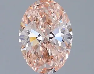 1ct OVAL Fancy Vivid Pink VS2 Coloured Lab diamond