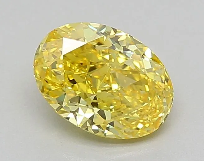 1.06ct OVAL Fancy Intense Yellow VVS2 Coloured Lab diamond