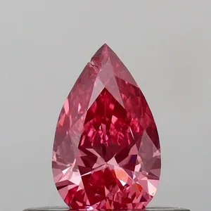 0.34ct PEAR Fancy Vivid Pink SI2 Coloured Lab diamond