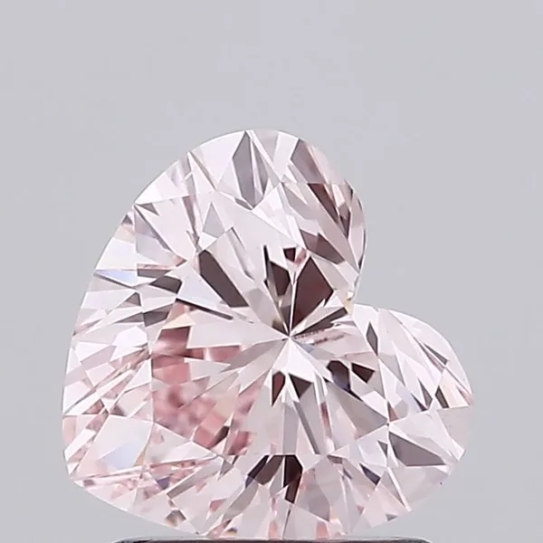 1.33ct HEART Fancy Pink VS1 Coloured Lab diamond
