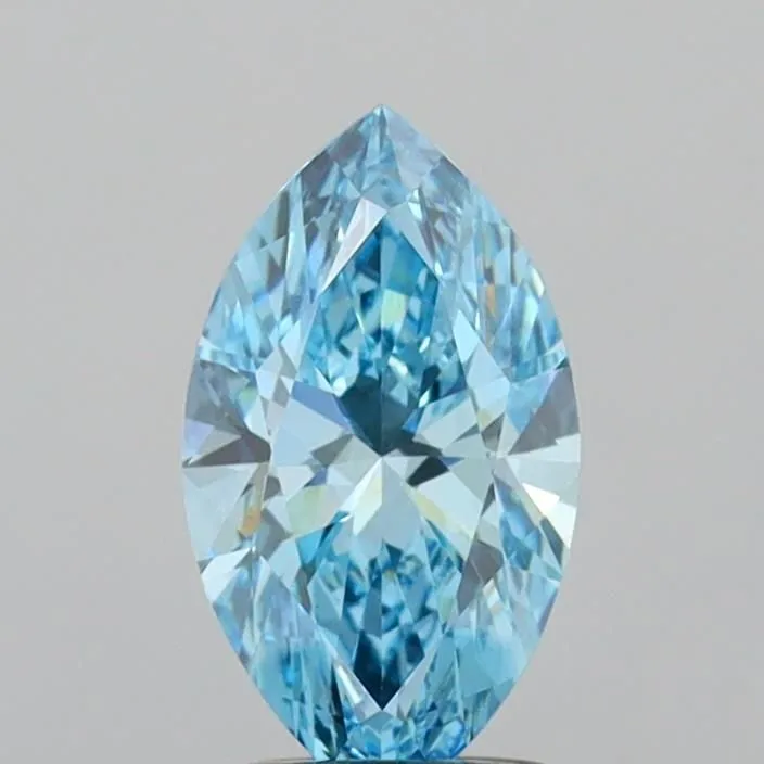 1.34ct MARQUISE Fancy Vivid Blue VS1 Coloured Lab diamond