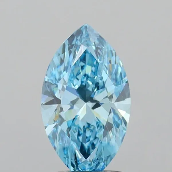 1.34ct MARQUISE Fancy Vivid Blue VS1 Coloured Lab diamond