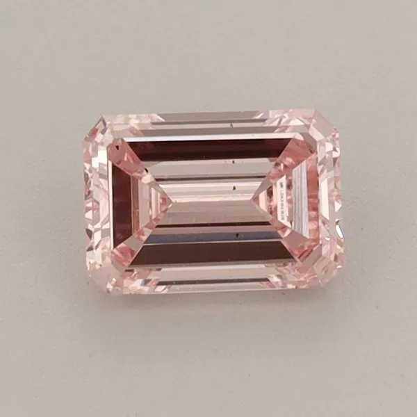 0.66ct EMERALD Fancy Intense Pink VS1 Coloured Lab diamond