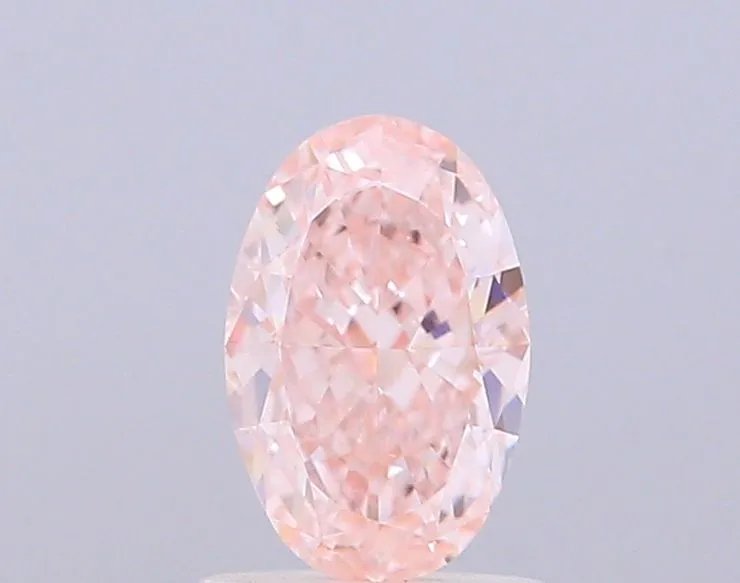 1.00ct OVAL Fancy Intense Pink VVS2 Coloured Lab diamond