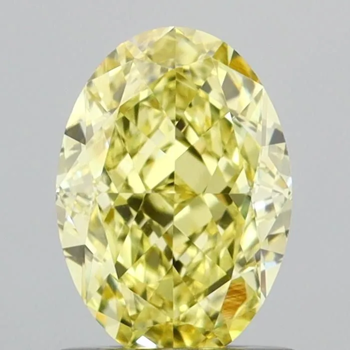 1.08ct OVAL Fancy Intense Yellow VS1 Coloured Lab diamond