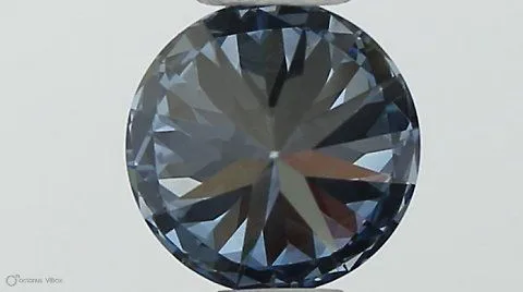 0.4ct ROUND Fancy Vivid Blue VVS1 Coloured Lab diamond
