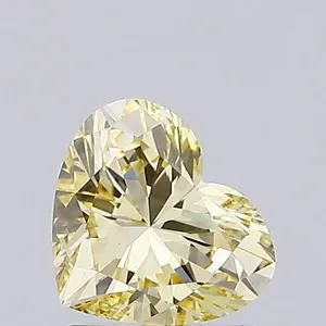 1.01ct HEART Fancy Light Yellow VVS2 Coloured Lab diamond