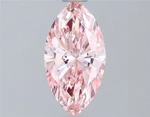 0.65ct MARQUISE Fancy Vivid Pink VVS2 Coloured Lab diamond