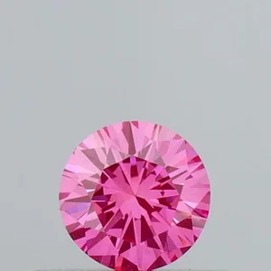 0.3ct ROUND Fancy Vivid Pink VS1 Coloured Lab diamond