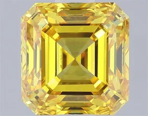 0.97ct OVAL Fancy Vivid Yellow VS1 Coloured Lab diamond