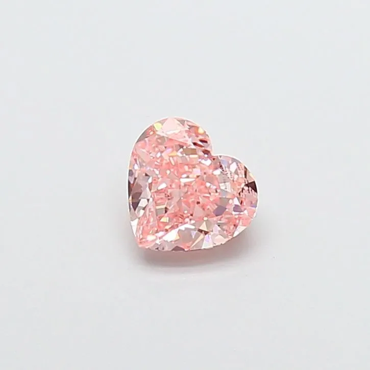 0.88ct HEART Fancy Vivid Pink VS1 Coloured Lab diamond