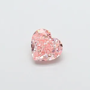 0.88ct HEART Fancy Vivid Pink VS1 Coloured Lab diamond