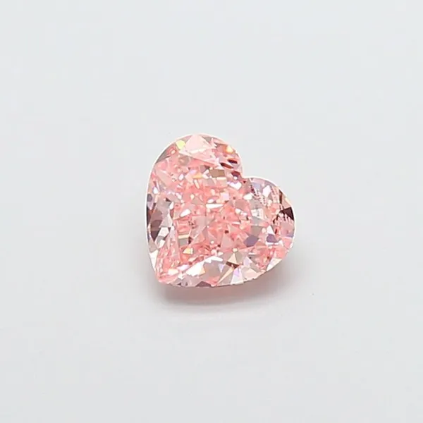 0.88ct HEART Fancy Vivid Pink VS1 Coloured Lab diamond
