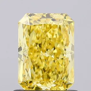 1.05ct RADIANT Fancy Vivid Yellow VS2 Coloured Lab diamond