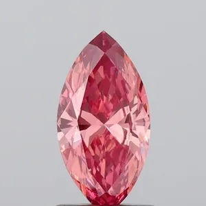0.85ct MARQUISE Fancy Vivid Brownish Pink VS1 Coloured Lab diamond