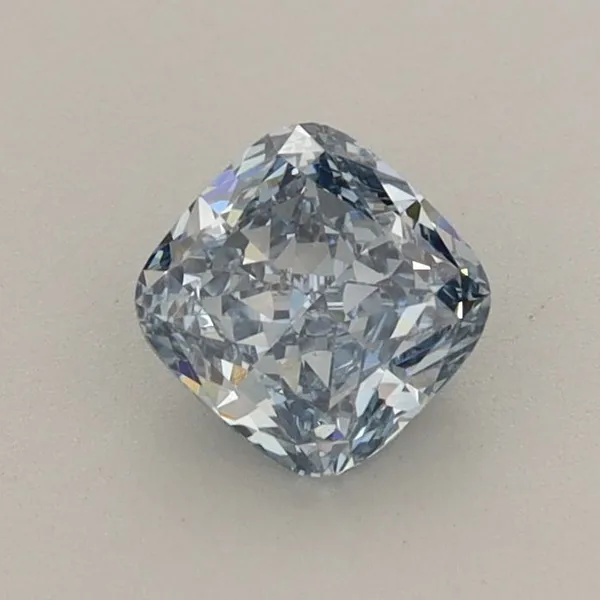 0.64ct CUSHION Fancy Vivid Blue VVS2 Coloured Lab diamond