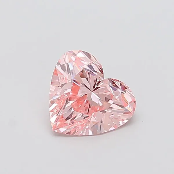 1.59ct HEART Fancy Intense Pink VS1 Coloured Lab diamond