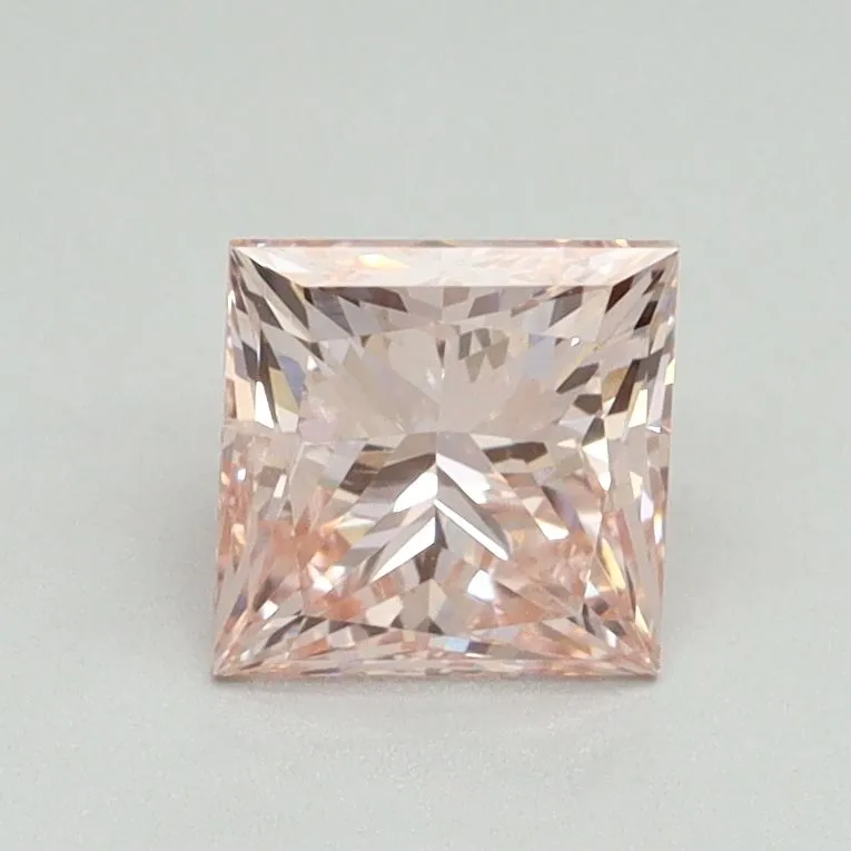 1.08ct PRINCESS Fancy Intense Pink VVS2 Coloured Lab diamond