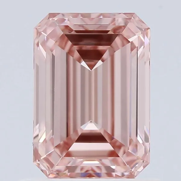 1.02ct EMERALD Fancy Intense Pink VS1 Coloured Lab diamond