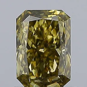 1.11ct RADIANT Fancy Intense Gray Yellow SI1 Coloured Lab diamond