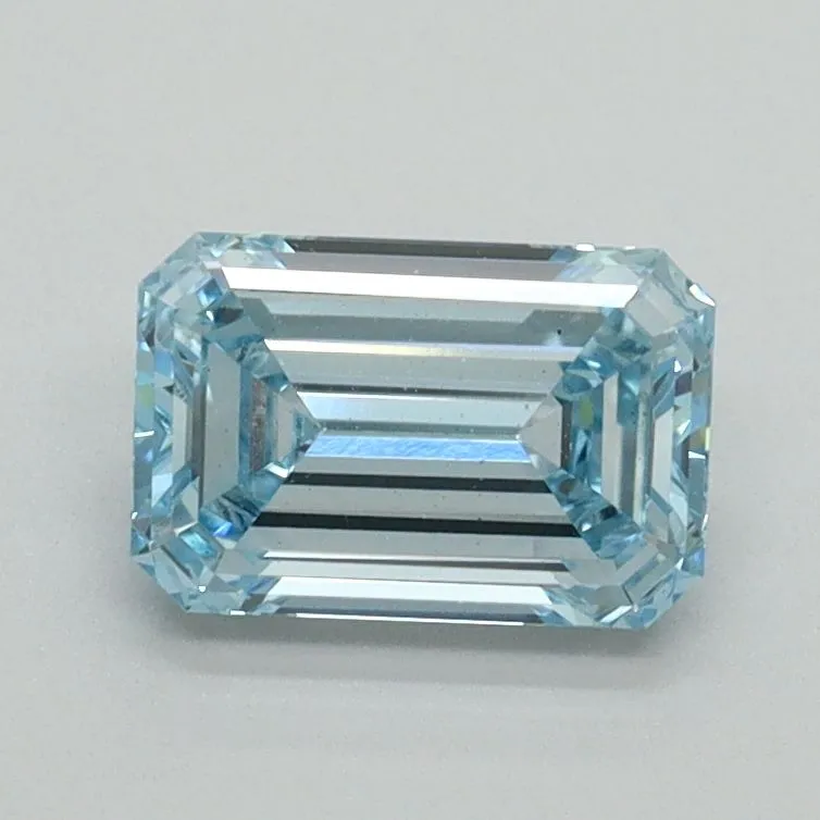 1.02ct EMERALD Fancy Intense Blue VS1 Coloured Lab diamond