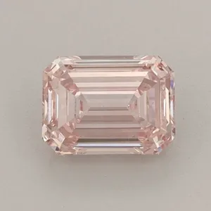 0.84ct EMERALD Fancy Intense Pink VS1 Coloured Lab diamond